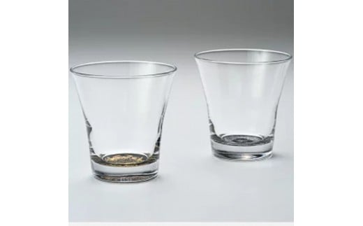 みよし漆器本舗 紀州塗り ぬりもん de Verre フリーグラス ペアセット 金 銀 蒔絵 ボタニカル 210ml