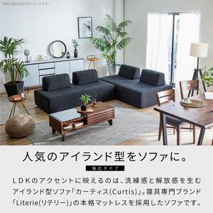 ソファ   完成品 幅170  カーティス ソファ ＜ライトグレー＞【モーブル／大川家具】