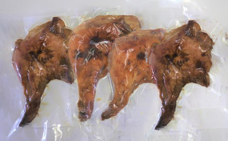 【定期便】偶数月3回　徳島小松島『とり信』の「国産鶏ローストレッグ」 ローストチキン （タレ味）1本入り×4袋 合計12本 以上 電子レンジ 調理｜鶏肉 個包装 冷凍便 パーティー クリスマス 記念日