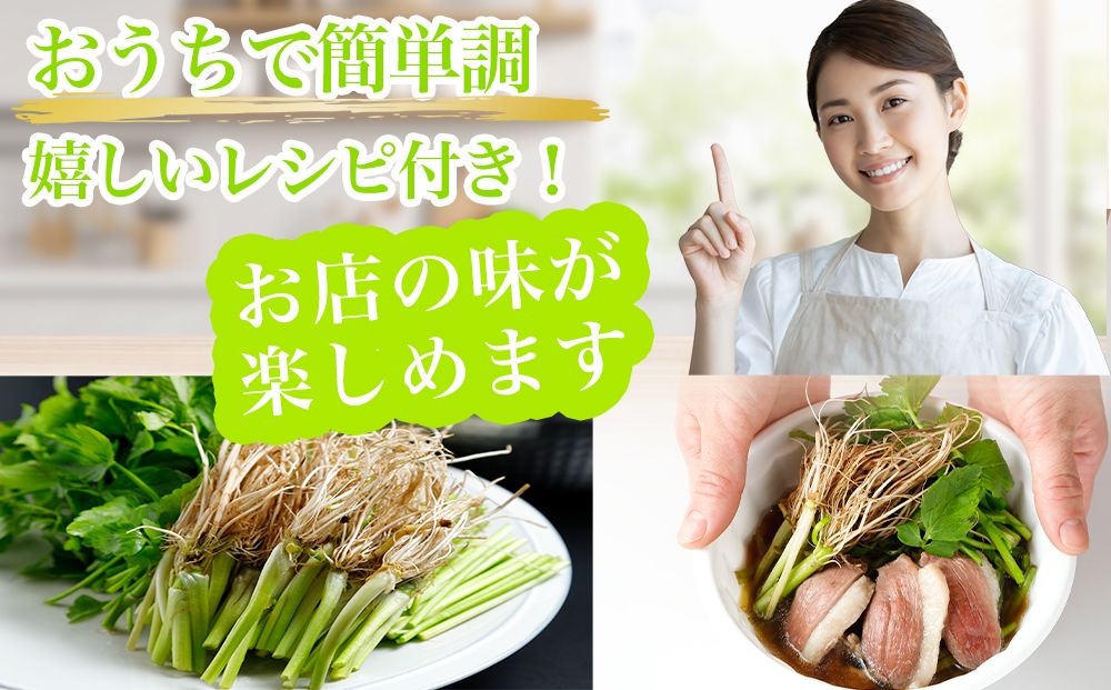 【期間限定】【お届け日時指定必須】名取名産　美味なる根っこを食す「せり鍋セット」4、5人前（漁亭 浜や） 根・茎・葉をすべて楽しむ