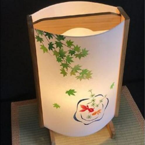 着物生地で作ったおしゃれな行灯（あんどん） 金魚と紫陽花 099H268_イメージ4