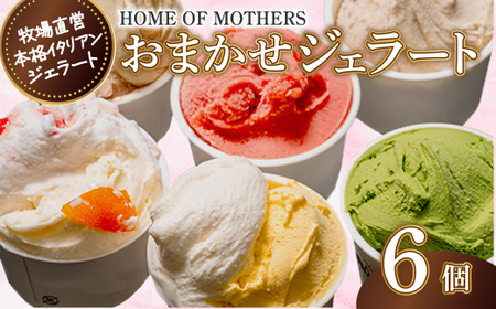 ジェラート 6個 （ おまかせ 3種以上入アソート） 【 ジェラート 】