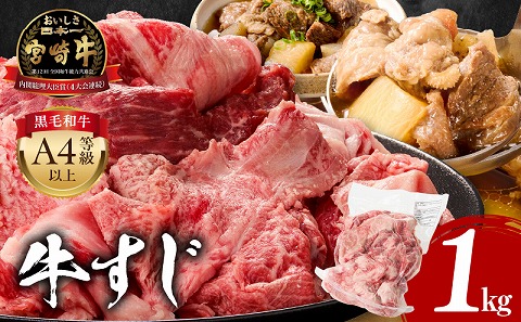 宮崎牛 牛すじ 1kg_M243-017_01