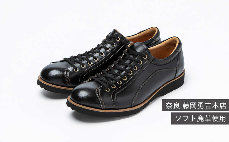倭イズム ( ヤマトイズム ) 鹿革 シューズ 紳士靴 YA3300 （ ブラック ） 24.5cm