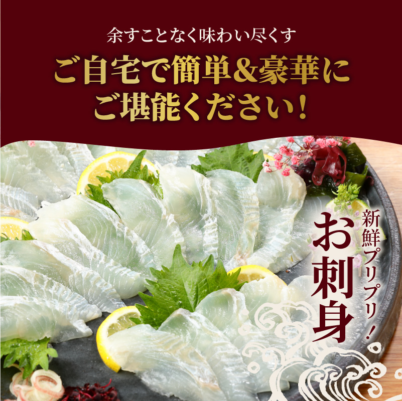 【冷蔵】縁側も美味！延岡産活〆ヒラメのお刺身 N019-YA852