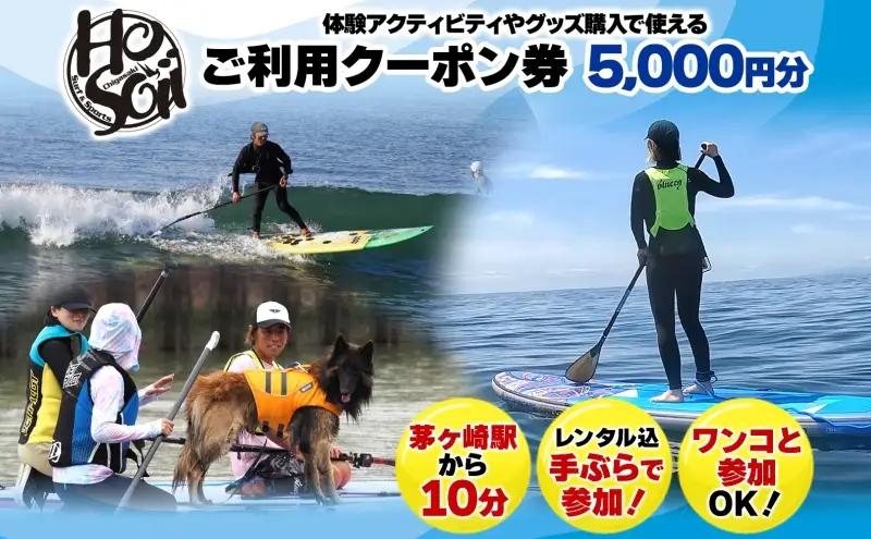 クーポン券 HosoiiSurf＆Sports サーフィン SUP クーポン券【5000円分】