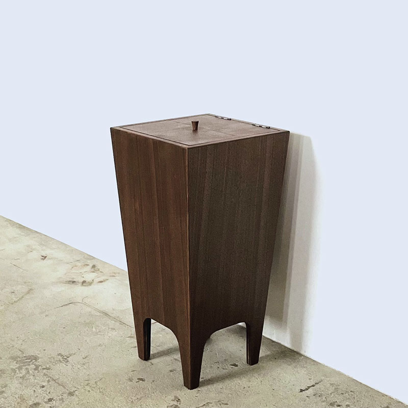 ダストボックス  ウォールナット　Lサイズ | インテリア 家具