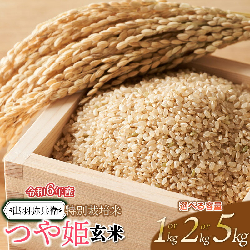 【ふるさと納税】数量限定【令和6年産】特別栽培米つや姫 【玄米】　容量選べます［1kg・2kg・5kg］　山形県鶴岡市産　出羽弥兵衛