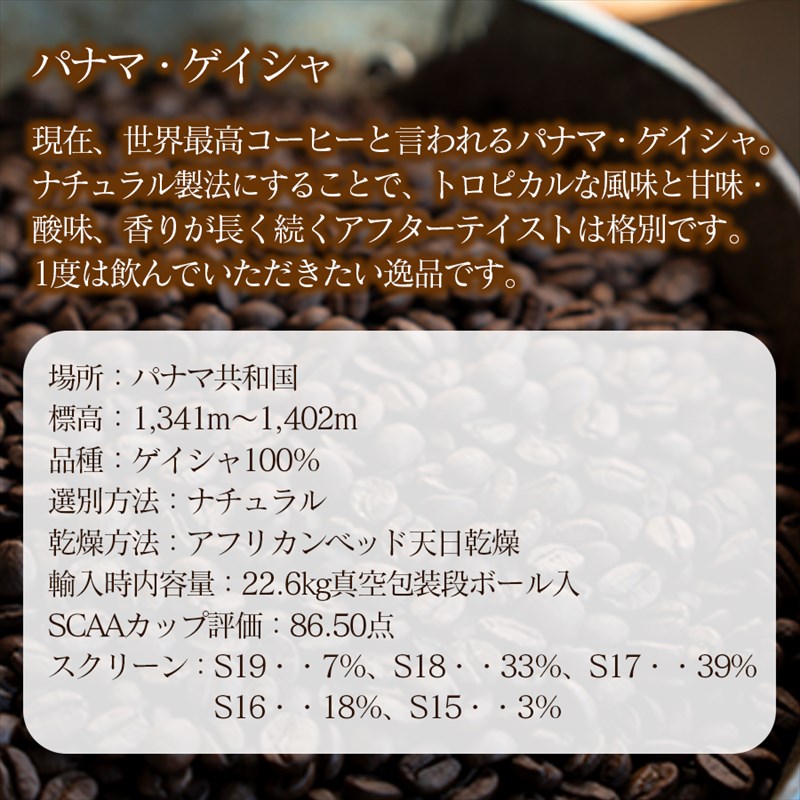 スペシャリティコーヒー詰め合わせセット（パナマゲイシャ100g＋スペシャリティブレンド200g）（豆）