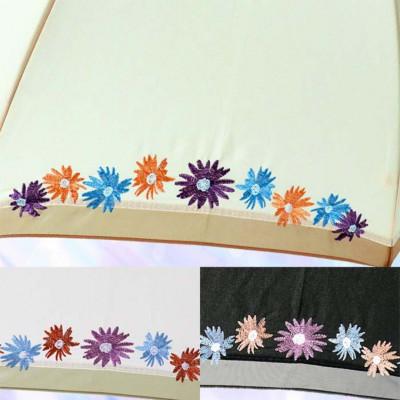 ふるさと納税 田原本町 レディース 晴雨兼用 ショート長傘 花柄刺繍 UV防止 542604 ブラック |  | 01