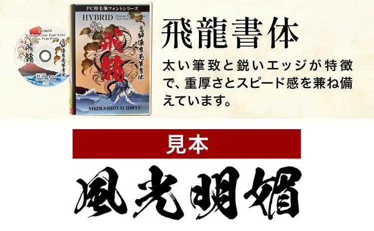 高解像度書体 飛龍書体 《30日以内に出荷予定(土日祝除く)》