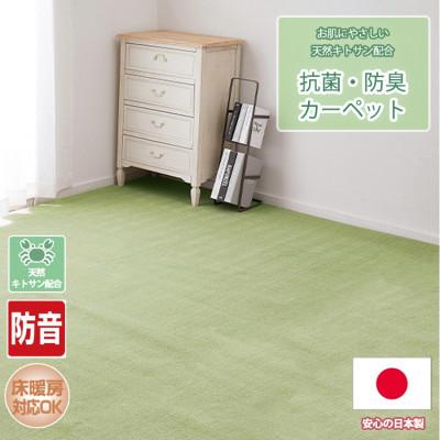 ふるさと納税 和泉市 【江戸間4.5畳】お肌にやさしい天然キトサン配合の抗菌・防臭カーペット(BO-50-4.5畳GR)