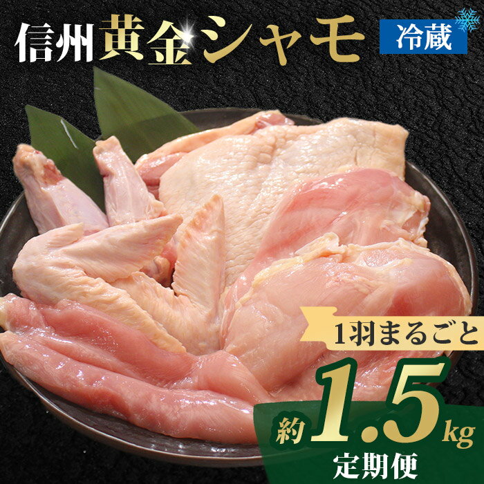 【ふるさと納税】【定期便 】朝びき！信州黄金シャモ1羽まるごとセット（冷蔵）