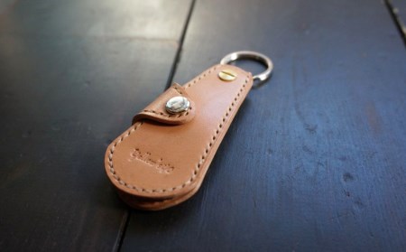 完全オリジナルの【特注ベンズレザー】の牛革を使った靴ベラ(リング付) 1732