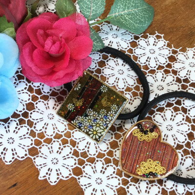 【ふるさと納税】館林紬ヘアゴム【1344073】