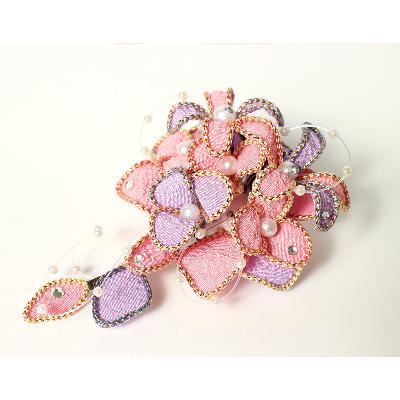 ふるさと納税 京丹後市 シルクコサージュ!(ピンク)着物などの和装・洋装共に使えます。髪飾りコサージュとしても |  | 01