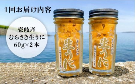【全12回定期便】壱岐島産 老舗の厳選 おさだの生うに 2本セット [JAO020]   冷凍配送 九州