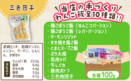 手づくり☆わんご飯『10種のわんだふるセット』_AC-J501_(都城市) 犬用 手づくりご飯 鶏ごぼうご飯 サーモンリゾット すき焼き風ご飯 とまとスープご飯 ぶり大根 馬肉ッパ 牛しぐれ等 ペット