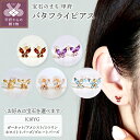 【ふるさと納税】 ピアス ジュエリー レディース アクセサリー K10 10金 イエローゴールド 選べるストーン 5種 ガーネット アメシスト シトリン ホワイトトパーズ ブルートパーズ バタフライ 蝶 ギフト プレゼント ジュエリーケース付 保証書付 k247-066