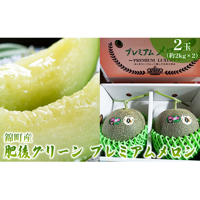 メロン 肥後グリーン 2玉 (約2kg×2) 2024年発送 果物 フルーツ デザート