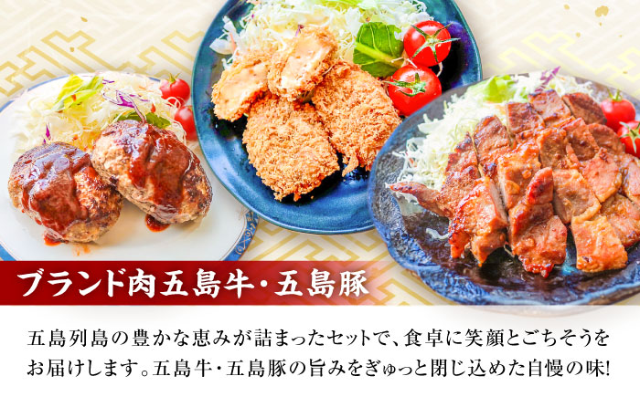 【6回定期便】五島肉のむらおか自家製セット（ハンバーグ2個・コロッケ4個・味噌豚2枚） 五島市/五島牛 肉のむらおか [PGP019]