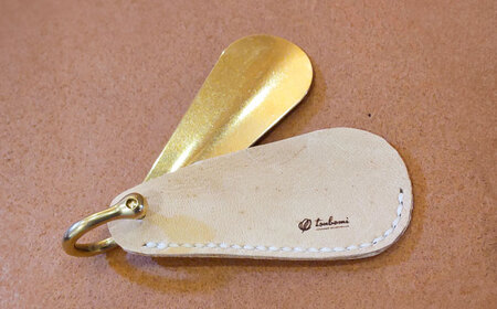 鹿革靴べらキーホルダー