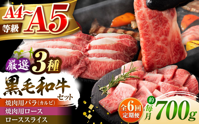 
            【全6回定期便】くまもと黒毛和牛「藤彩牛」厳選3種の食べ比べ計700g 3902 / 熊本 菊陽 サシ ロース うまみ スライス ブランド 肉  牛 褒美 祝い【株式会社フジチク】 [BHAD043]
          
