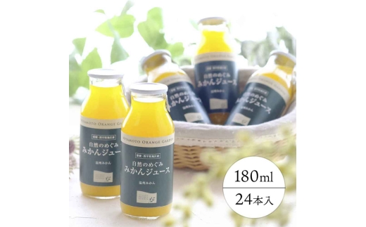 愛媛産100%ストレート 自然のめぐみ みかんジュース180ml×24本＜F25-73＞_ジュース みかんジュース ミカンジュース ストレート 100% セット みかん ミカン 柑橘 フルーツ 果物 くだもの 愛媛 産直 産地直送 国産 【1231095】 YWTAP040