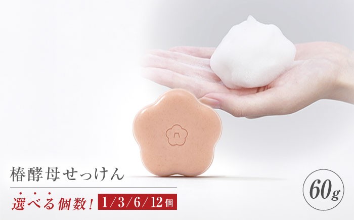 
            【選べる内容量】 椿酵母せっけん 60g×1/3/6/12個 【五島の椿】 [PEG005] せっけん スキンケア 固形せっけん 固形石鹸
          