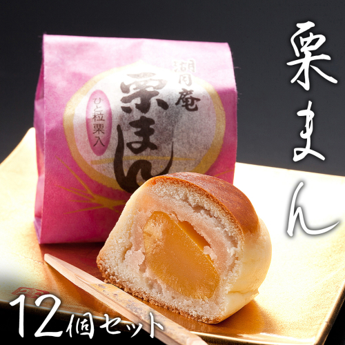 栗まんじゅう 12個セット 栗 くり まんじゅう 饅頭 和菓子 おやつ おかし お菓子 [AO020ci]