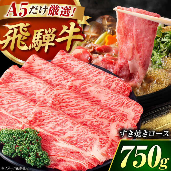 【ふるさと納税】A5 ランクのみ厳選！飛騨牛 ロース すき焼き・しゃぶしゃぶ用 750g / 黒毛和牛 国産/ 御嵩町 / 肉のキング [AVAG001]