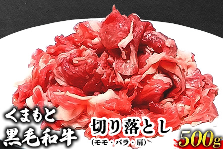 くまもと黒毛和牛 切り落とし 500g 肉のみやべ《90日以内に出荷予定(土日祝除く)》熊本県産 熊本県 御船町---mifune_myb_62_500g---