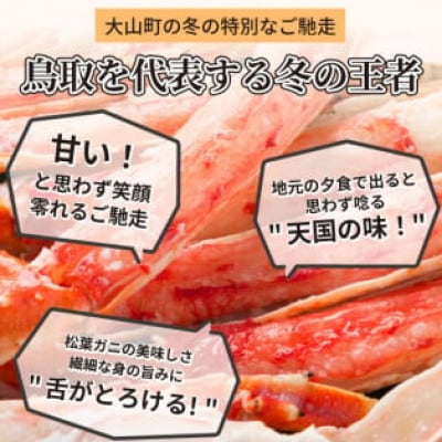 【11月中旬以降順次発送】ボイル松葉ガニ(400～500gを2枚)　OM-19-1【配送不可地域：離島・北海道・沖縄県・東北・信越、北陸】