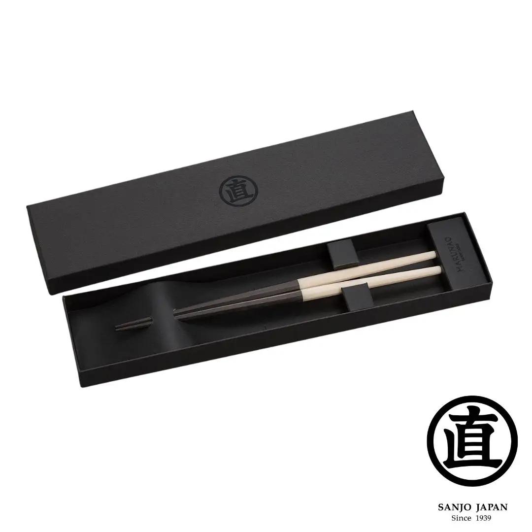 八角箸 日本うさぎ 白 230mm  高級 箸 贈答用 銘木 燕三条  [マルナオ]