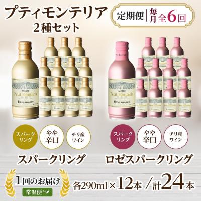 ふるさと納税 笛吹市 【毎月定期便】プティモンテリアスパークリング2種 290ml 24本 モンデ酒造 山梨 笛吹市全6回 |  | 03