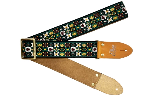 【ギターストラップ】 Elara Straps Knoxville Sequoia Green 郡上市 レザー 真鍮バックル ウルトラスエード プロ仕様 エレキ アコギ ベース Ksound 小林楽器店