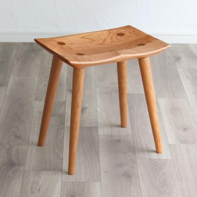 ふるさと納税 大川市 スツール(ブラックチェリー材)  SH42cm  1脚　【大川家具】