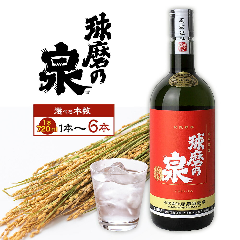 【ふるさと納税】球磨焼酎 球磨の泉 25度 720ml 選べる内容量《30日以内に出荷予定(土日祝除く)》 熊本県 球磨郡 山江村 本格米焼酎 米焼酎 球磨焼酎 国産 熊本県産 国産米使用 焼酎 酒 お酒