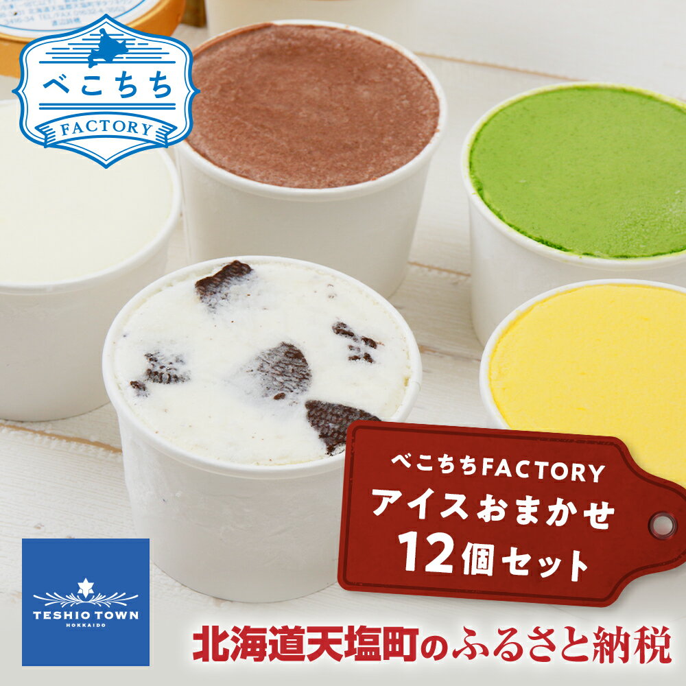 【ふるさと納税】アイス アイスクリーム お楽しみセット アイスおまかせ 12個セット(容量：120g×12個（季節によってセレクト）べこちちFACTORY ふるさと納税 北海道　冷凍 アイスクリーム スイーツ デザート お菓子 牛乳 手作り