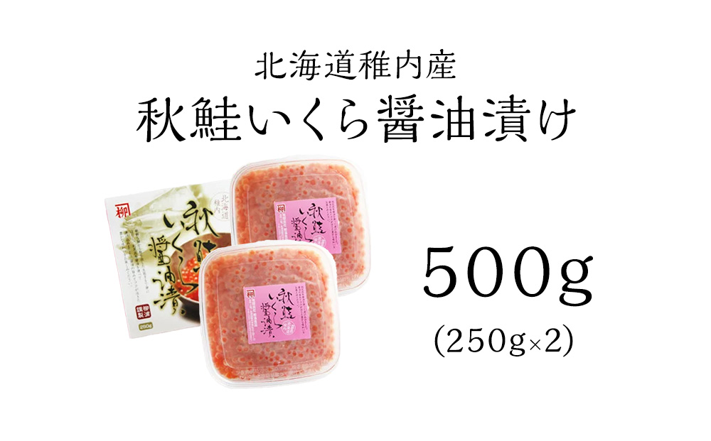 【北海道 稚内産】秋鮭 いくら 醤油漬 500g（イクラ丼 海鮮丼 に!）