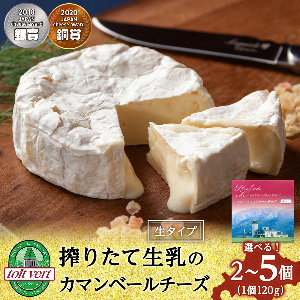 【ふるさと納税】【7営業日以内発送・選べる発送月】 カマンベールチーズ（生） 120g 選べる2個〜5個 ＜トワ・ヴェール＞カマンベールチーズ チーズ 乳製品 チーズ 生乳 北海道ふるさと納税 ふるさと納税 北海道 黒松内町 通販 ギフト 贈答品 贈り物