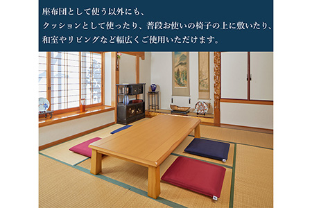 エアウィーヴ 座布団 大 銘仙判 ワインレッド ｴｱｳｨｰｳﾞ