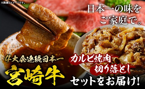 宮崎牛カルビ焼肉・切り落としセット