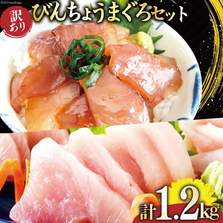 【ふるさと納税】訳あり びんちょうまぐろブロック（刺身用）びんちょうまぐろ漬け セット [阿部長商店 宮城県 気仙沼市 20564779] 海鮮 魚 魚介類 鮪 マグロ まぐろ 冷凍 ビンチョウ ビンチョウマグロ 漬けまぐろ 漬けマグロ 刺身 刺し身 お刺身