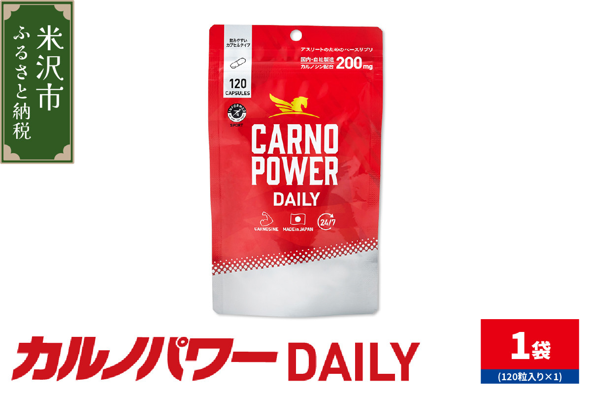 
            カルノパワー DAILY 1袋 ( 120粒入り ) 1ヶ月分 パウチタイプ サプリ サプリメント アスリートサプリ 
          