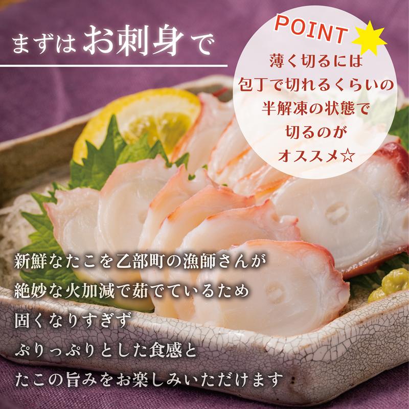 ＜漁師の浜ゆでたこ1kg＞北海道 道産 乙部町 乙部町産 蛸 タコ たこ足 タコ 刺身 唐揚げ おかず おつまみ 真空パック お土産 グルメ 国産 食品 海鮮 人気 おすすめ_イメージ2
