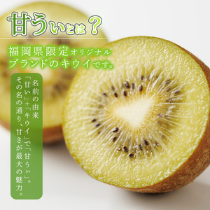 ＜先行予約受付中！2026年11月上旬～11月下旬に順次発送予定＞福岡県ブランド キウイフルーツ 博多 甘うぃ 化粧箱入り (約計1.4kg：大玉9玉) キュウイ あまうぃ フルーツ 果物 くだもの 