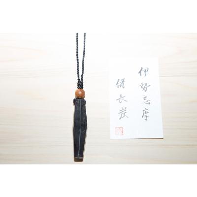 ふるさと納税 南伊勢町 伊勢志摩備長炭　多面カットペンダント