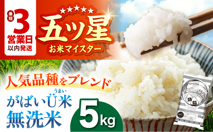 がばいU米（うまい）【無洗米】 5kg 【大塚米穀店】 [HBL118]