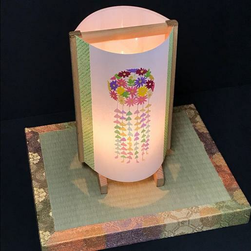 着物生地で作ったおしゃれな行灯（あんどん） 舞妓さんとつるし飾り 030D100_イメージ2